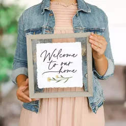 Kirklands Home Wall Quotes & Signs|Welcome to Our Home Framed Wall Plaque