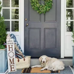 Kirklands Home Garden Decor|Welcome to Our Home Wreath Two-Sided Porch Board