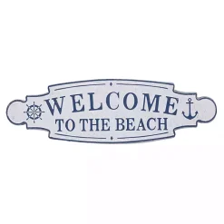 Kirklands Home Wall Quotes & Signs|Welcome To The Beach Metal Wall Plaque