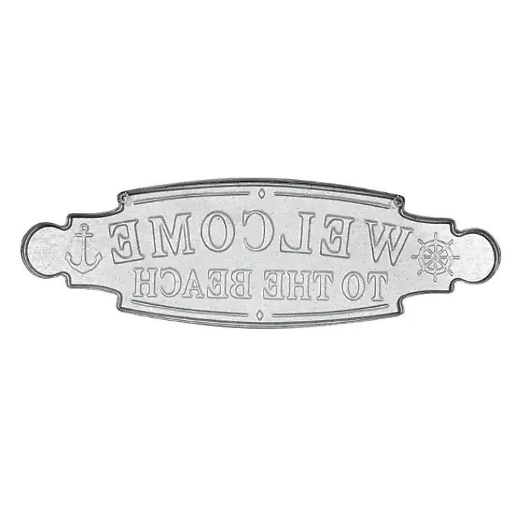 Kirklands Home Wall Quotes & Signs|Welcome To The Beach Metal Wall Plaque