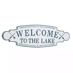 Kirklands Home Wall Quotes & Signs|Welcome To The Lake Metal Wall Plaque