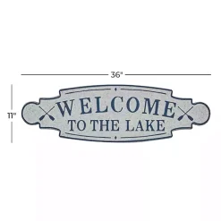 Kirklands Home Wall Quotes & Signs|Welcome To The Lake Metal Wall Plaque