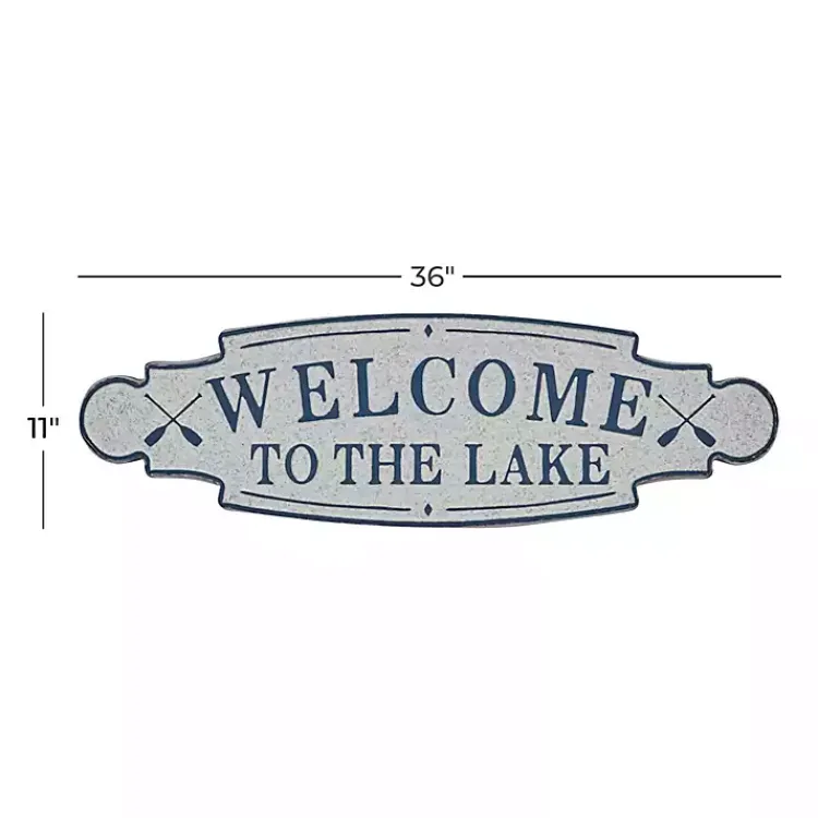 Kirklands Home Wall Quotes & Signs|Welcome To The Lake Metal Wall Plaque