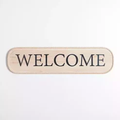 Kirklands Home Wall Quotes & Signs|Welcome Twisted Edge Wood Wall Plaque Tan