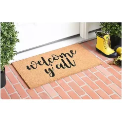 Kirklands Home Doormats|Welcome Y'all Coir Doormat