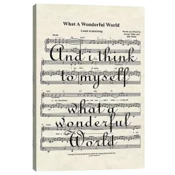 Kirklands Home Wall Quotes & Signs|What A Wonderful World II Canvas Art Print