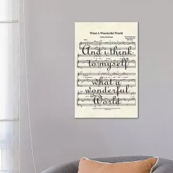 Kirklands Home Wall Quotes & Signs|What A Wonderful World II Canvas Art Print