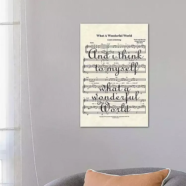 Kirklands Home Wall Quotes & Signs|What A Wonderful World II Canvas Art Print
