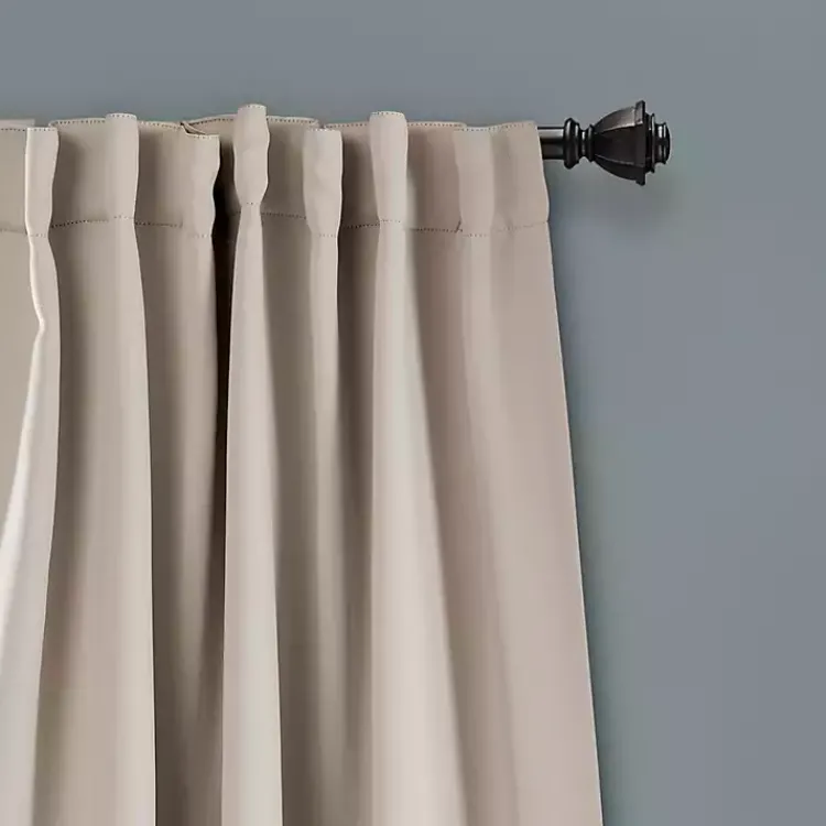 Kirklands Home Curtains & Drapes|Wheat Back Tab Blackout Curtain Panel Set, 95 in. Tan