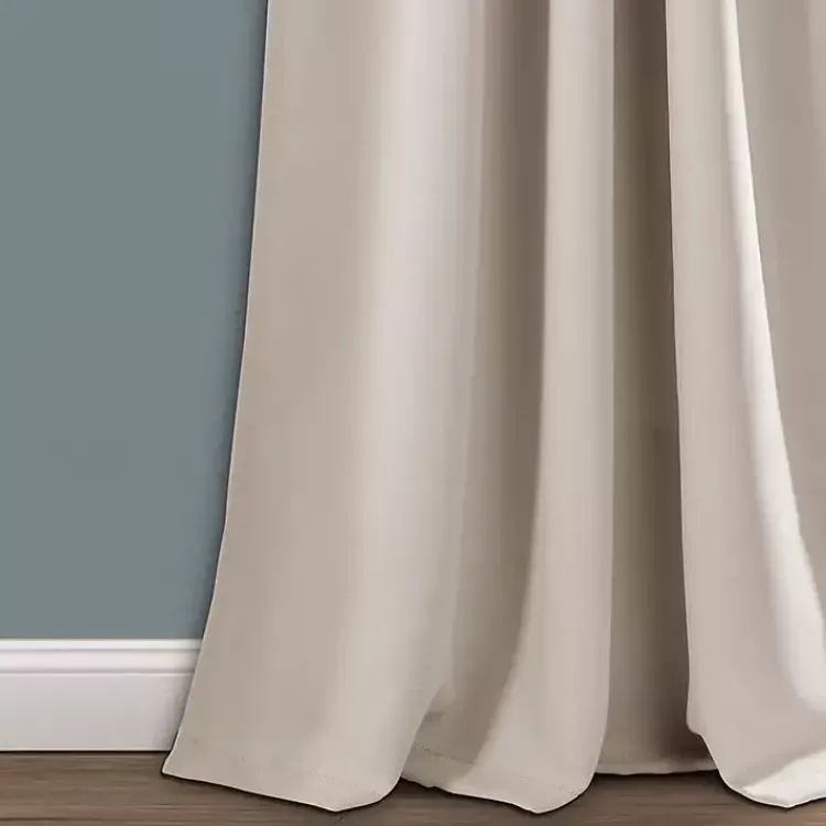 Kirklands Home Curtains & Drapes|Wheat Back Tab Blackout Curtain Panel Set, 95 in. Tan
