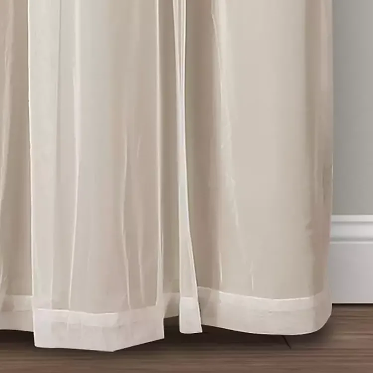 Kirklands Home Curtains & Drapes|Wheat Curtain Panel Set with Overlay, 120 in. Ivory