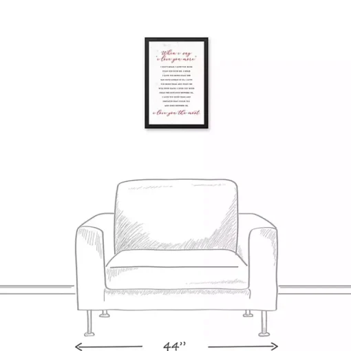 Clearance When I Say I Love You Framed Canvas Art Print Valentines Day Decorations