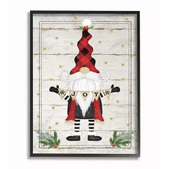 Online Whimsical Gnome Winter Joy Framed Canvas Art Print Christmas Art & Wall Decor