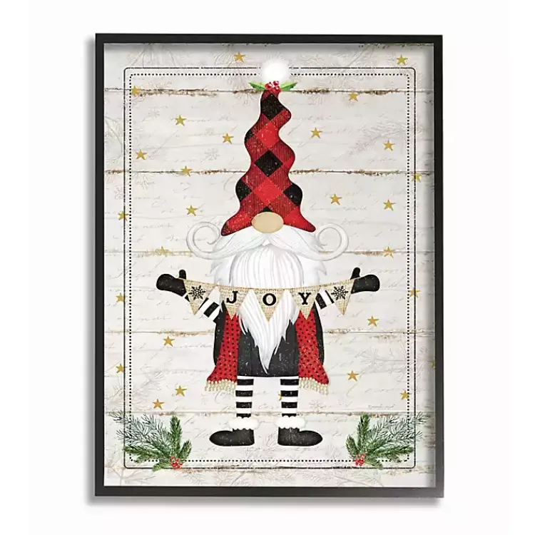 Online Whimsical Gnome Winter Joy Framed Canvas Art Print Christmas Art & Wall Decor