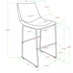 Kirklands Home Bar Stools & Counter Height Stools|Whiskey Faux Leather Bar Stools, Set of 2 Brown