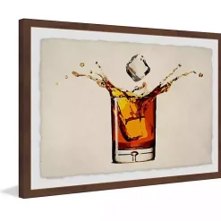 Kirklands Home Framed Art|Whiskey Splash Framed Wall Art