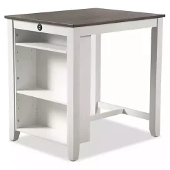 Kirklands Home Dining Tables|& Gray Wood Kayla Counter Height 3-pc. Set White