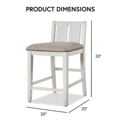 Kirklands Home Dining Tables|& Gray Wood Kayla Counter Height 3-pc. Set White