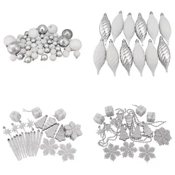 Outlet White & Shatterproof Christmas Ornament Set Christmas Ornaments