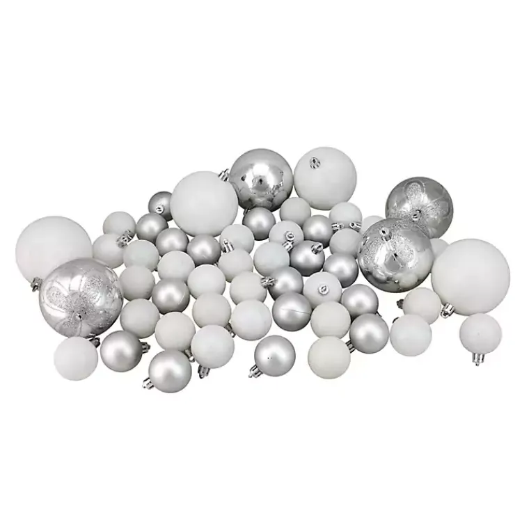 Outlet White & Shatterproof Christmas Ornament Set Christmas Ornaments