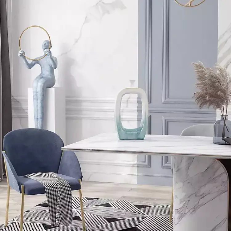 Clearance White & Turquoise Ceramic Cut-Out Vase, 18 in. Vases