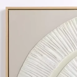 Kirklands Home Canvas Art|Abstract Swirl Framed Canvas Art Print White