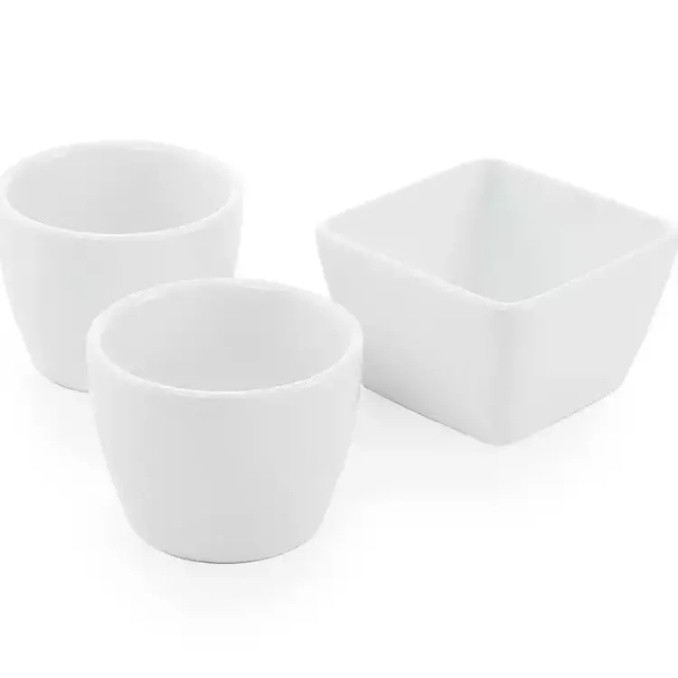 Kirklands Home Serving & Entertaining|White Acacia Wood Base 4-pc. Tidbit Dish Set