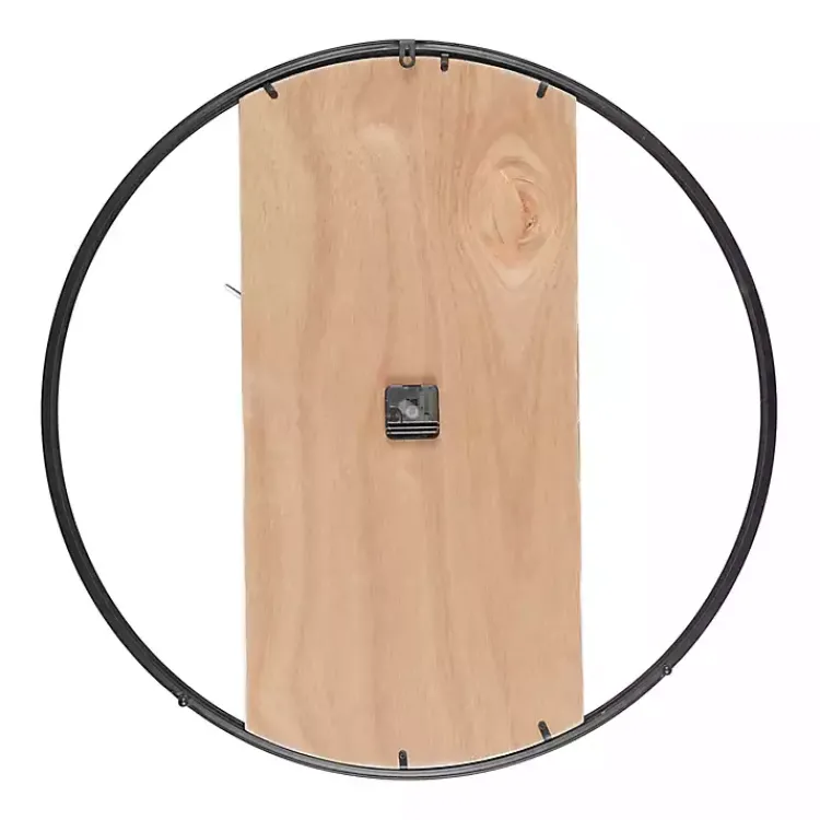 Kirklands Home Clocks|White and Black Carved Open Wall Clock