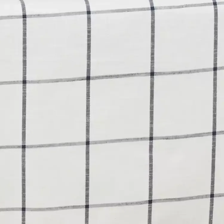 Kirklands Home Table Linens|White and Black Plaid Cotton Napkins, Set of 4