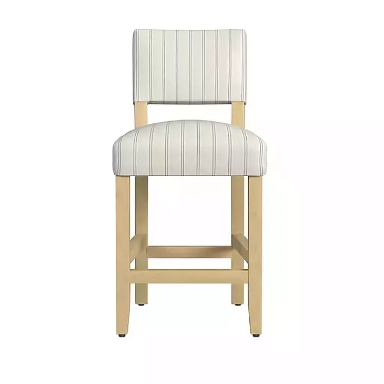 Kirklands Home Bar Stools & Counter Height Stools|and Blue Striped Natural Counter Stool White