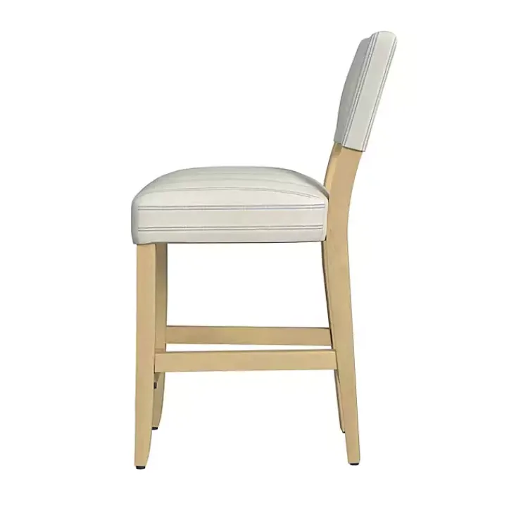 Kirklands Home Bar Stools & Counter Height Stools|and Blue Striped Natural Counter Stool White