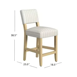 Kirklands Home Bar Stools & Counter Height Stools|and Blue Striped Natural Counter Stool White