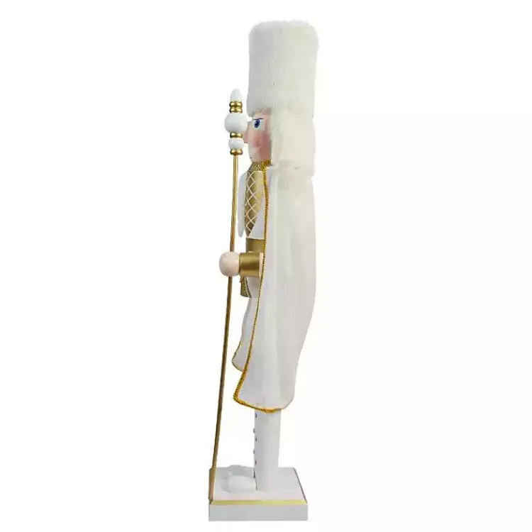 White and Gold King Nutcracker Christmas Decorations