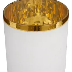 Sale White and Golden Goblet 3-pc. Candle Holder Set Candle Holders