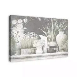 Kirklands Home Canvas Art|White and Gray Floral Assortment Canvas Art Print