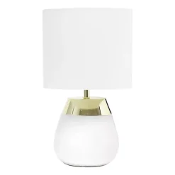Kirklands Home Table Lamps|and Metallic Gold 4-Touch Table Lamp White
