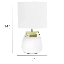 Kirklands Home Table Lamps|and Metallic Gold 4-Touch Table Lamp White