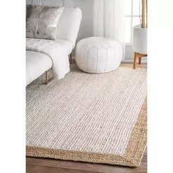 Kirklands Home Area Rugs|and Natural Corsica Area Rug, 5x8 White