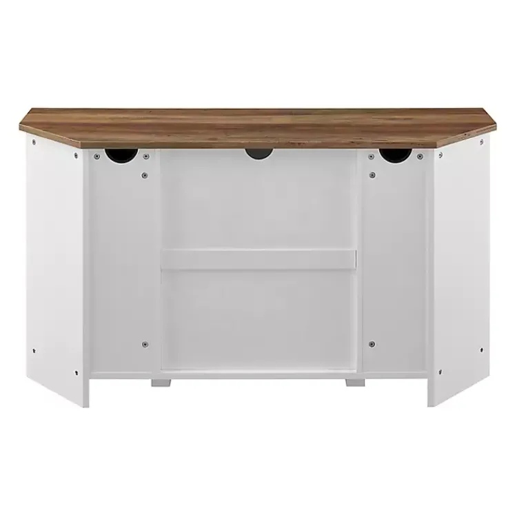 Kirklands Home Tv Stands & Media Consoles|and Natural Sliding Barn Door TV Stand White