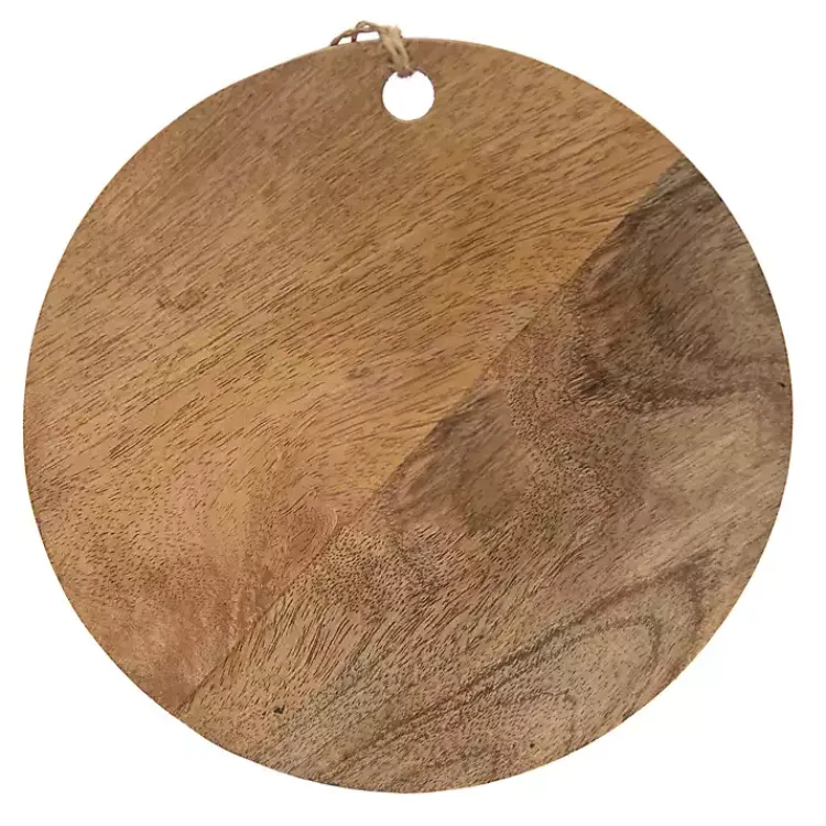 Kirklands Home Serving & Entertaining|White and Natural Wood Geometric Cutting Board