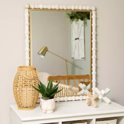 Hot White and Natural Wood Jack Sculptures, Set of 2 Statues & Figurines