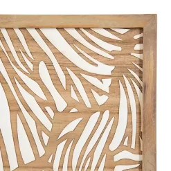 Kirklands Home Wall Plaques|White and Rustic Wood Botanical Wall Plaque