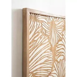 Kirklands Home Wall Plaques|White and Rustic Wood Botanical Wall Plaque