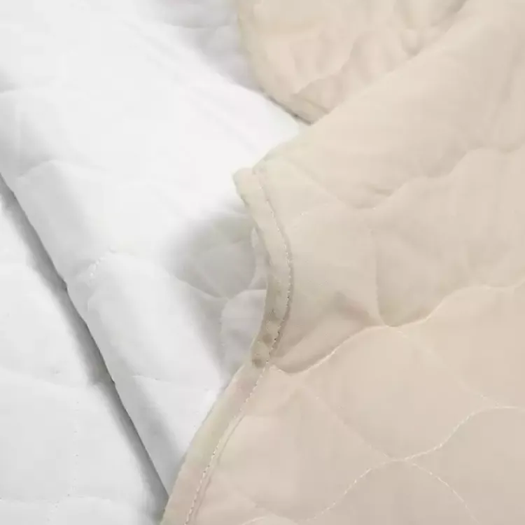 Kirklands Home Quilts|White and Tan Scallop 3-pc. Full/Queen Quilt Set