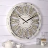 Kirklands Home Clocks|White Antique Plaques Wall Clock