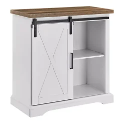 Kirklands Home Cabinets & Sideboards|Barn Door Cabinet White