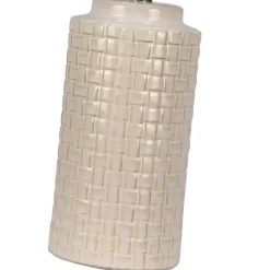 Kirklands Home Table Lamps|Basket Weave Ceramic Table Lamps, Set of 2 White