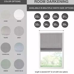 Kirklands Home Curtains & Drapes|Basketweave Cordless Roman Shade, 31 in. White