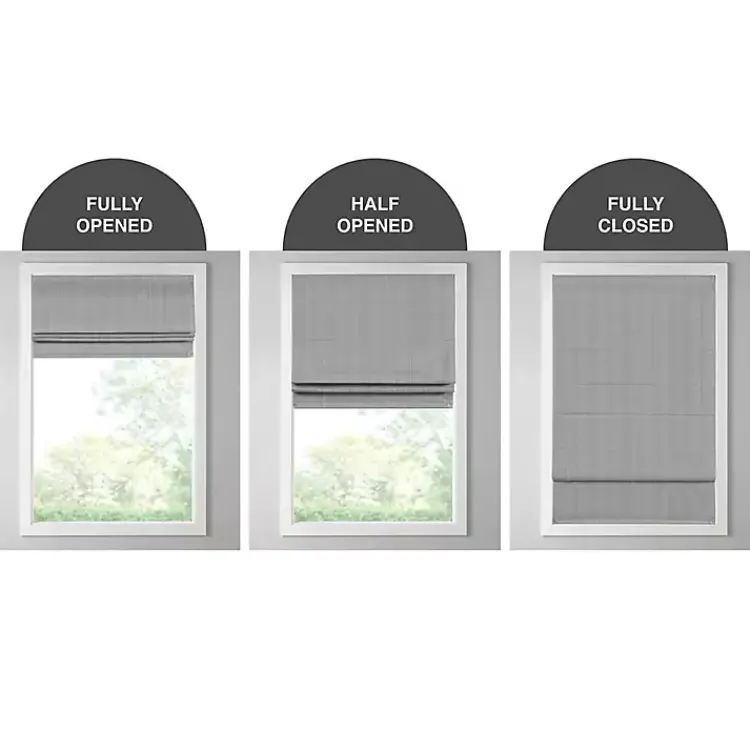 Kirklands Home Curtains & Drapes|Basketweave Cordless Roman Shade, 31 in. White