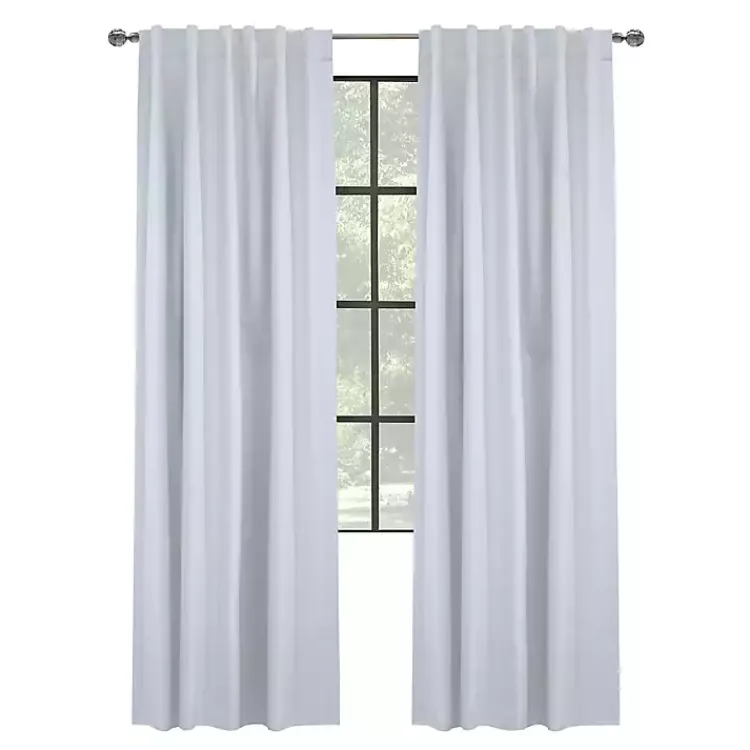 Kirklands Home Curtains & Drapes|Baxter Blackout Curtain Panel, 84 in. White